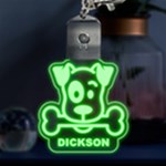 Personalized Name Cute Dog Multicolor LED Acrylic Ornament Front