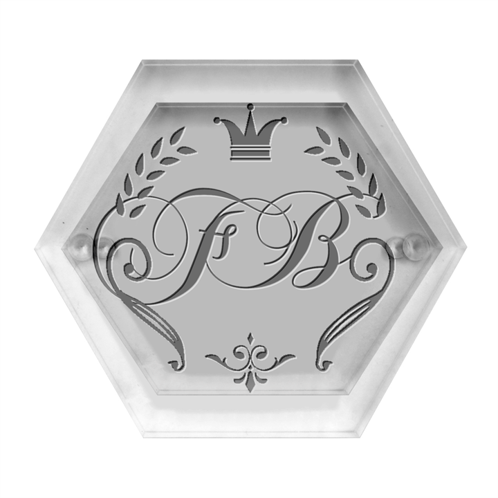 Personalized Initial Name Hexagon Wood Jewelry Box