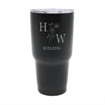 Personalized Initial Wedding Date 30oz Thermal Travel Tumbler 30oz Thermal Travel Tumbler Front