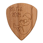 Personalized Mother Baby Guitar Picks Set Guitar Shape Wood Guitar Pick Holder Case And Picks Set Pick