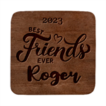 Personalized Best Friends Ever Name Guitar Picks Set Square Wood Guitar Pick Holder Case And Picks Set Front