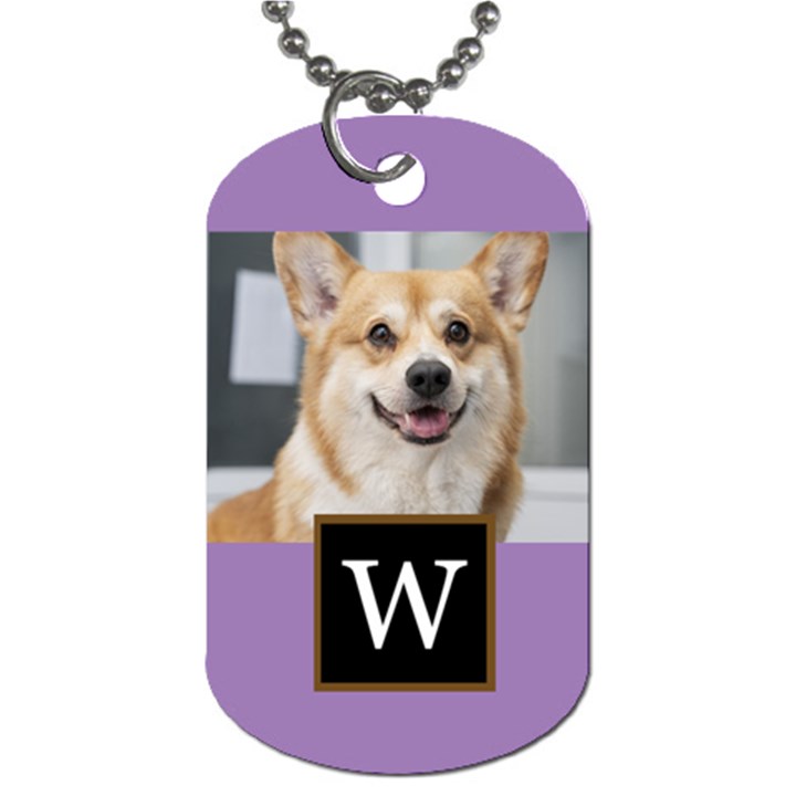 Photo Initial Dog Tag Dog Tag (One Side)