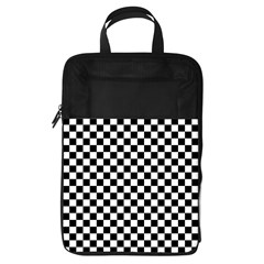 Pattern Checkered Squares Black White Pattern Foldable Shoe Storage Bag