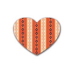 Geometrical Geometric Pattern Rubber Coaster (heart)