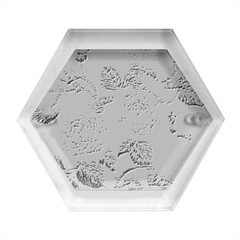Embroidery Roses Floral Design Hexagon Wood Jewelry Box
