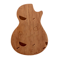 Pattern Seamless Texture Fruit Guitar Shape Wood Guitar Pick Holder Case And Picks Set