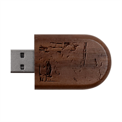 Seascape Wood Oval Usb Flash Drive