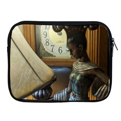 Clock And Lady Apple Ipad 2/3/4 Zipper Cases
