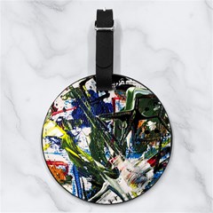 Snow In A City-1-1 Nappa Leather Luggage Tag Round