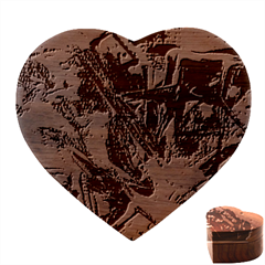 Snow In A City-1-1 Heart Wood Jewelry Box