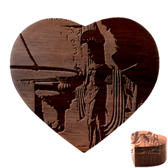 Lady Heart Wood Jewelry Box