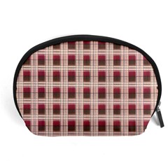 Retro 60s 50s Plaid Pattern 2 Accessory Pouch (large)