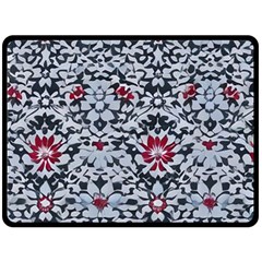 Gothic Leaf Pattern 6 Fleece Blanket (large)