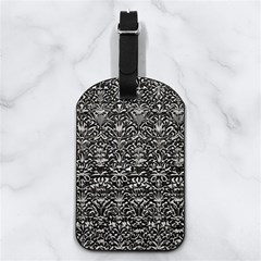 Gothic Leaf Pattern 2 Nappa Leather Luggage Tag Rectangle