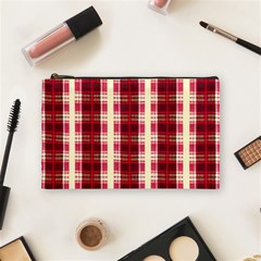 Retro 60s 50s Plaid Pattern 4 Cosmetic Bag (medium)