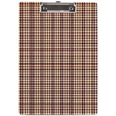 Retro 60s 50s Plaid Pattern 3 A4 Acrylic Clipboard