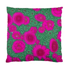 Mid Century Retro Floral 1970s 1960s Pattern 97 Standard Cushion Case (one Side)