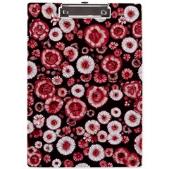 Mid Century Retro Floral 1970s 1960s Pattern 96 A4 Acrylic Clipboard