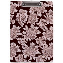 Mid Century Retro Floral 1970s 1960s Pattern 106 A4 Acrylic Clipboard