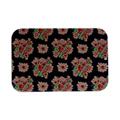 Retro 1880s Flowers Pattern 7 Open Lid Metal Box (silver)  