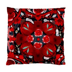 Mid Century Retro Floral 1970s 1960s Pattern 105 Standard Cushion Case (two Sides)
