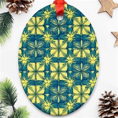 Royal Fractal Pattern 2 Ornament (oval)