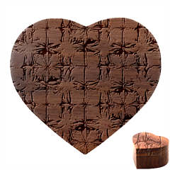 Royal Fractal Pattern 2 Heart Wood Jewelry Box