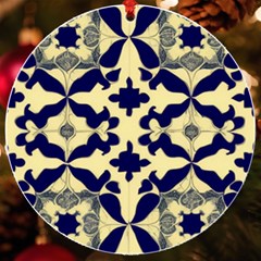 Royal Fractal Pattern 3 Uv Print Acrylic Ornament Round