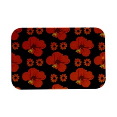 Retro 40s 50s Flowers Pattern Halloween 2 Open Lid Metal Box (silver)  