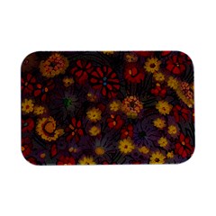Mid Century Retro Floral 1970s 1960s Pattern 90 Open Lid Metal Box (silver)  