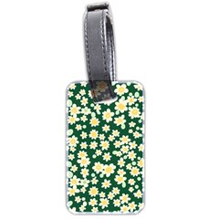 Mid Century Retro Floral 1970s 1960s Pattern 93 Luggage Tag (two Sides)