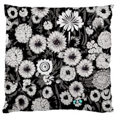 Mid Century Retro Floral 1970s 1960s Pattern 87 Mid Century Retro Floral 1970s 1960s Pattern 86 Large Cushion Case (one Side)