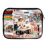 Personalized Life Adventure Style Travel Collage Photo Name Marble Tote Bag Apple iPad Zipper Case Front