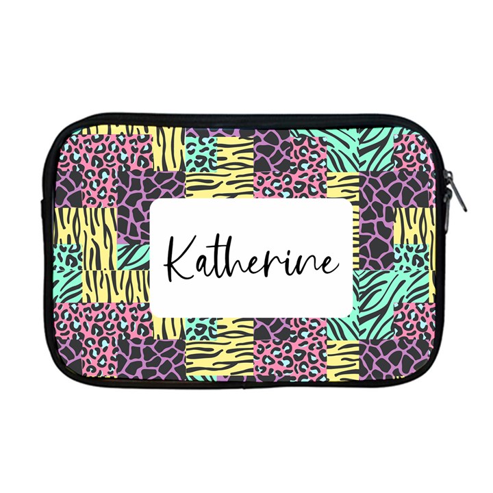 Personalized Name Any Text Animal Skin  Apple MacBook Pro 17  Zipper Case