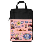 Personalized Name Any Text Good Vibes Foldable Shoe Storage Bag Foldable Shoe Storage Bag Front