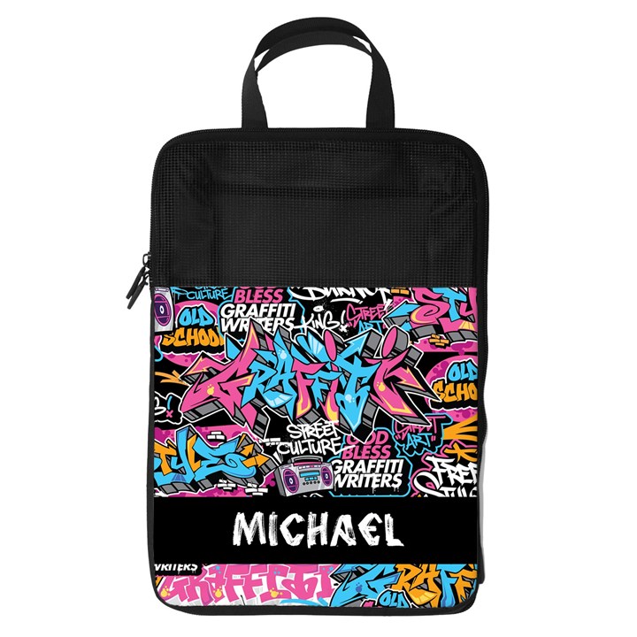 Personalized Name Any Text Graffiti Foldable Shoe Storage Bag Foldable Shoe Storage Bag