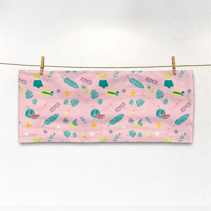 Personalized Tropical Summer Name Any Text Hand Towel Hand Towel
