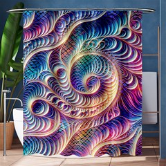 Abstract Fractal Art Swirl Pattern Shower Curtain 60  X 72  (medium) 