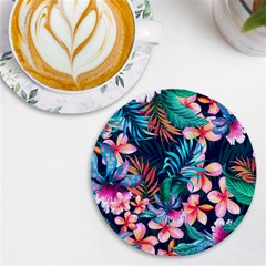 Hawaiian Flowers Hawaii Uv Print Round Tile Coaster