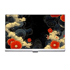 Korean Art Flowers Asian Pattern Business Card Holder