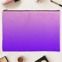 Cotton Candy Pink To Indigo Violet Linear Gradient Cosmetic Bag (xxxl)