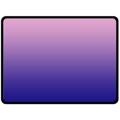 Cotton Candy Pink To Navy Blue Linear Gradient Fleece Blanket (large)