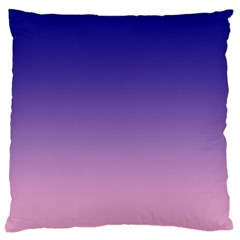 Navy Blue To Cotton Candy Pink Linear Gradient Large Cushion Case (one Side)