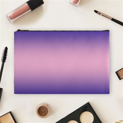 Navy Blue To Cotton Candy Pink Bilinear Gradient Cosmetic Bag (large)