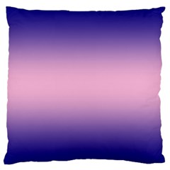 Navy Blue To Cotton Candy Pink Bilinear Gradient Large Cushion Case (one Side)