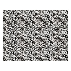 Silver Leopard Two Sides Premium Plush Fleece Blanket (large)