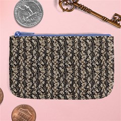 Beige Snake Pattern Large Coin Purse