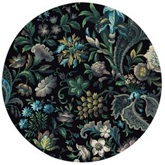 Pattern Flower Plants Leaves Nature Wooden Bottle Opener (round)