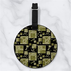 Background Graphic Wallpaper Decor Backdrop Design Nappa Leather Luggage Tag Round