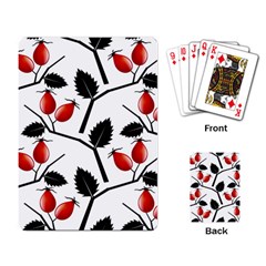 Rose Hip Pattern Branches Autumn Playing Cards Single Design (rectangle)
